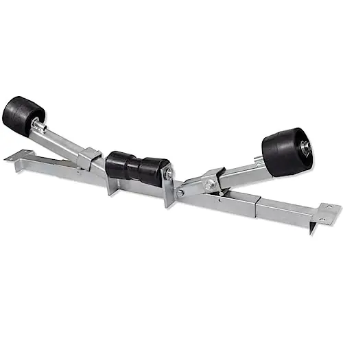 Modern Gecheer Boat Trailer Bottom Support Bracket with Keel Rollers Portable Steel Boat Carrier Mounts to 2′ 7″ – 4′ Wide Boat