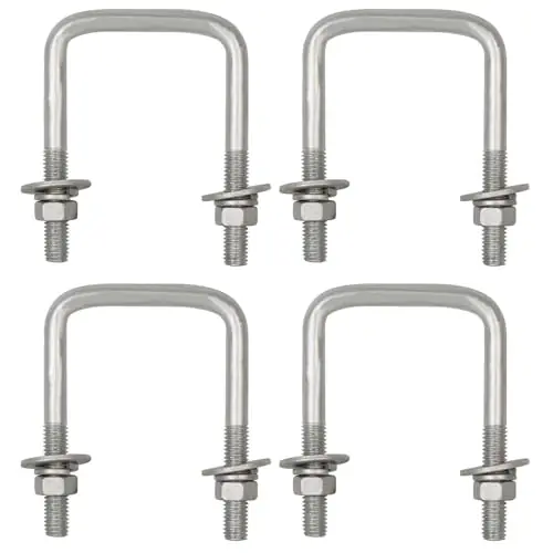 In Demand kikubiou (4 Boat Trailer U Bolt UBOLT /2″ Dia x 3/16″ w x 4 5/16″ L Steel BTUBU1DX31WX45L