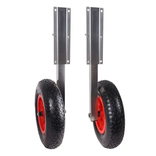 Handmade KIMORE Boat Launching Wheels – 600LBS Capacity, 15-Inch Tires, for Aluminum Boats
