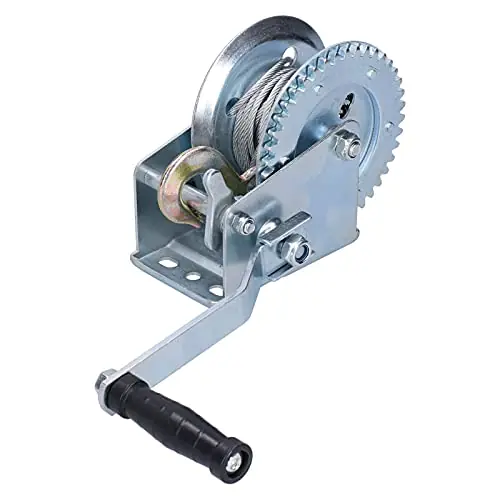 Manual Winch, Easy to Use Hand Winch Small Size Light Weight for Outdoor Today Only