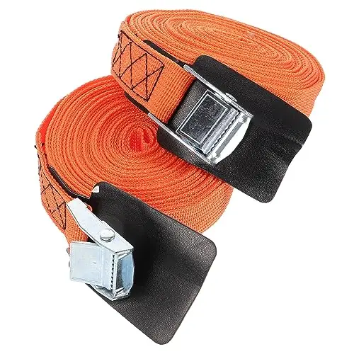 Premium Milisten 2 Rolls Heavy Small Ratchet Motorcycle Straps Truck Ratchet Rachet Strap Buckle cam Straps for Trucks Shoulder Strap Tight Belt Cargo Belt Zinc Alloy tie Lace up Heavy Duty Straps