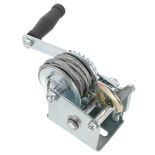 Limited Offer PartyKindom 500lb Winch Small Hand Winch Trailer Marine Manual Hand Winch 500lb Boat Winch Trailer Winch 500lbs Trailer Hand Winch Loading Boat Hand Winch Ratchets Wire Rope Heavy Metal