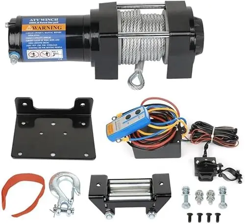 Time-Limited PATAJP4U Electric Winch Towing Trailer 4000LBS 15m Steel Cable Fits E11986202CP, Quality Verified & Fitment Tested