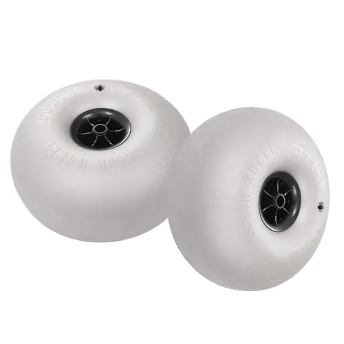 Free Shipping Rosyouth 16″ Beach Balloon Wheels, 2 Pack Beach Wheels Replacement Balloon Wheels Beach Sand Tires for Kayak Dolly Canoe Carts Buggy