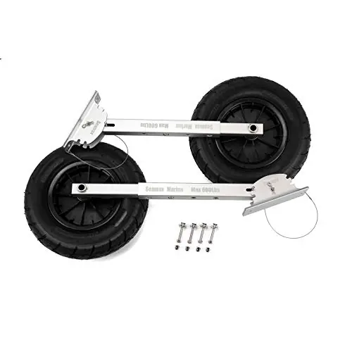 Seamax Deluxe 4×4 Boat Launching Dolly with 14″ Wheels System, Commercial Grade Quality for Inflatable Boat & Aluminum Boat Factory Price