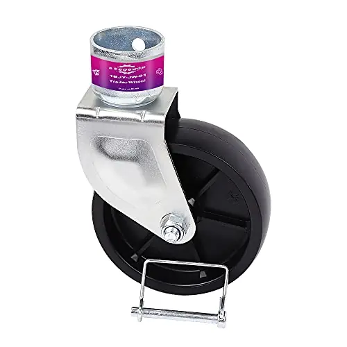 Limited Edition Stegewop 6″ Trailer Jack Swivel Caster Wheel Replacement,1200lbs Capacity with Pin Boat Hitch Removable
