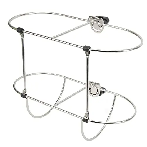 Weekend Sale Tbest Double Holder for 7″ s, Boat Rack 304 Stainless Steel Holder Folding Double Holder for 7in Marine Yacht s Boat s Holders