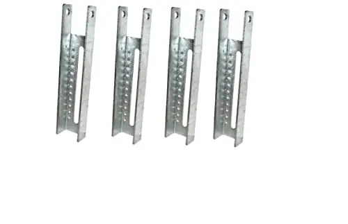 Crafted Tropic Trailer Set of Four (4) 8″ Galvanized Boat Trailer Vertical Bunk Brackets -TWARE001269