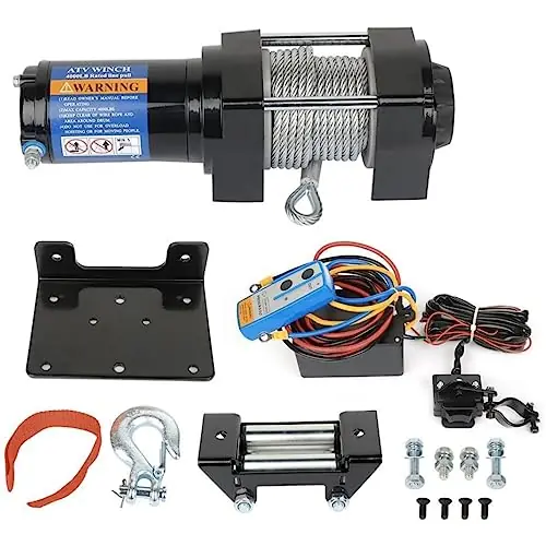 VHNROFE Electric Winch Towing Trailer 15m Steel Cable Fits Jeep Cherokee/Commander/Compass/Gladiator/Grand Cherokee/Liberty/Patriot/Renegade/Wrangler/Wrangler JK Original