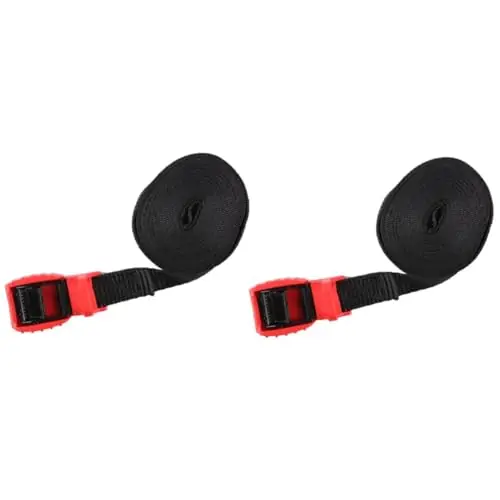Limited Time VICASKY 2 Pieces Binding Buckle Cargo Tie Down Strap Tie Down Straps for Kayak Practical Fixed Rope Truck Strap Roof Rack Canoe Trailer Polyester Travel