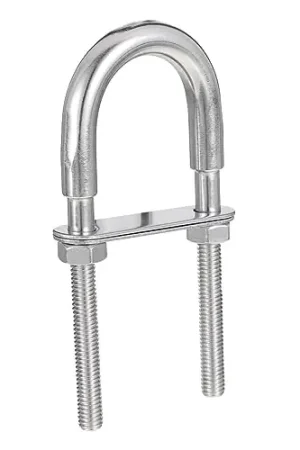 YARNOW 4 Pcs U-Bolt U Shaped Tube Clamp Lag Screws Screw Stirrup Bolt U-Shaped Screw Square u Bolts Stainless u Bolt U Type Cards U Bolt in Stainless Steel Marine Luggage Rack Trending