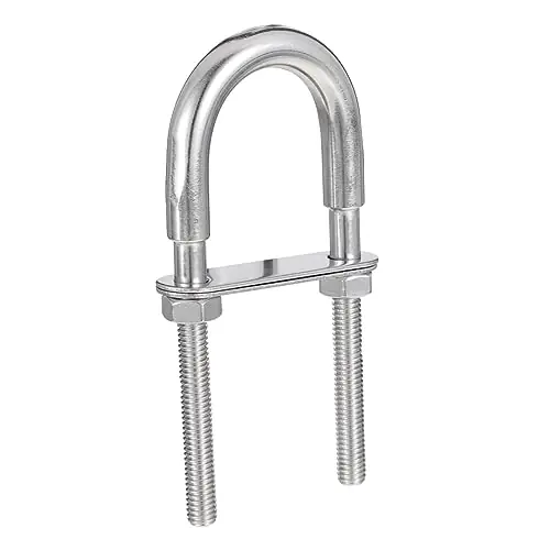 YARNOW 4 Pcs U-Bolt U Shaped Tube Clamp Lag Screws Screw Stirrup Bolt U-Shaped Screw Square u Bolts Stainless u Bolt U Type Cards U Bolt in Stainless Steel Marine Luggage Rack Trending