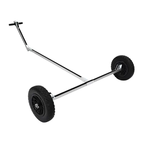 Brand New YUNLAIGOTOP Boat Trailer Dolly, Aluminum Alloy Trailer Mover, 88.18Lbs Load Capacity, Sailboat Trailer with 14.57 Inches Large Wheels, Boat Trailer for Small Boats, Fishing Boats, Small Motors