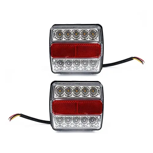 Price Cut ZLAMP 2Pcs Rear LED Submersible Trailer Tail Lights Kit Boat Marker Truck Waterproof 12V 15LED Campers Trailer Taillights