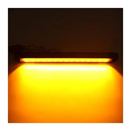 ZLAMP Trailer Truck Lorry Pickup LED Tail Rear Lamp Turn Stop Brake Lights Light Bar Strip Lights 12V-24V 15 LED (Color : 4PCS, Size : Amber) Warranty Included