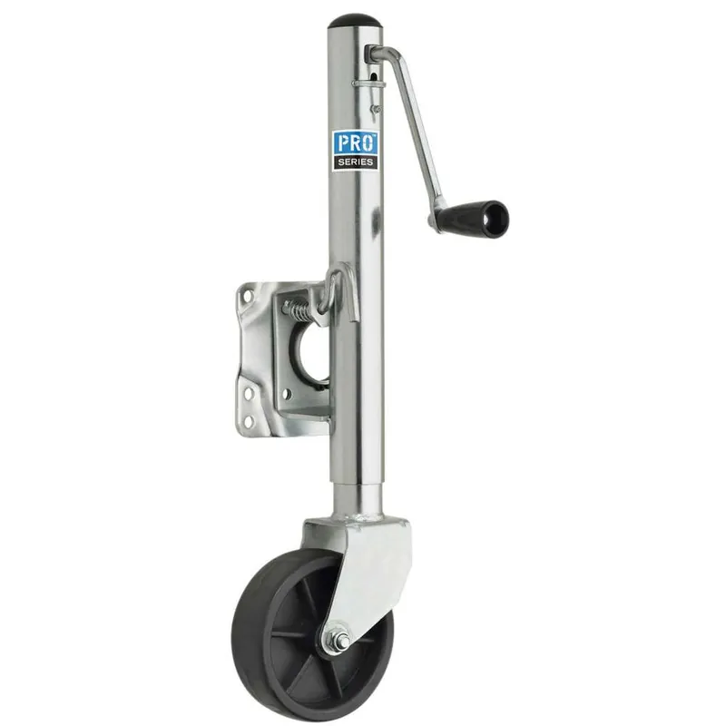 Pro Series 1000 Lbs. Zinc Plated Swivel Jack W-6" Poly Wheel Authentic