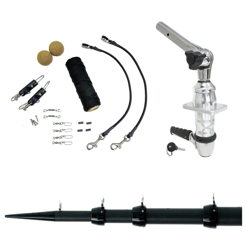 Tigress XD Top Mount System - 15' - Black Outriggers Elite Rigging Kit Hot Deal