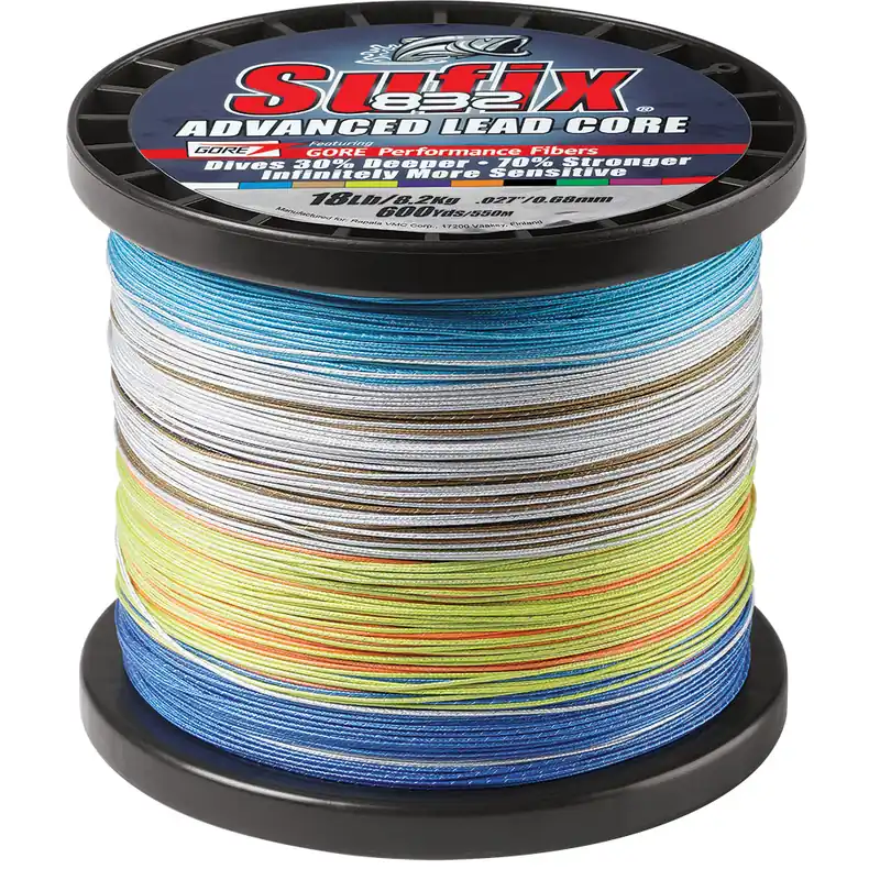 Sufix 832 Advanced Lead Core - 18lb - 10-Color Metered - 600 Yds Original