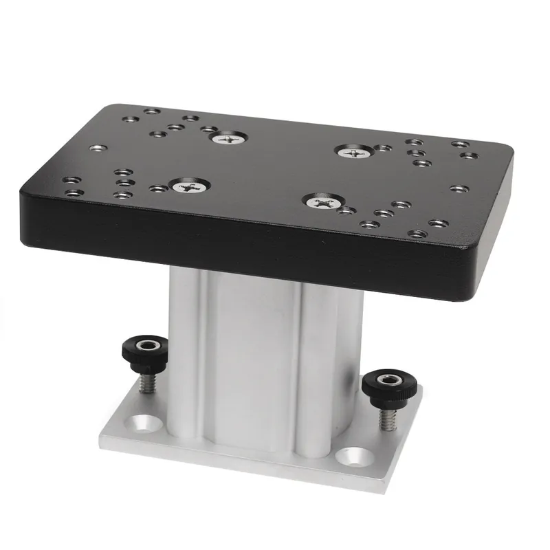 Premium Cannon Aluminum Fixed Base Downrigger Pedestal - 4"