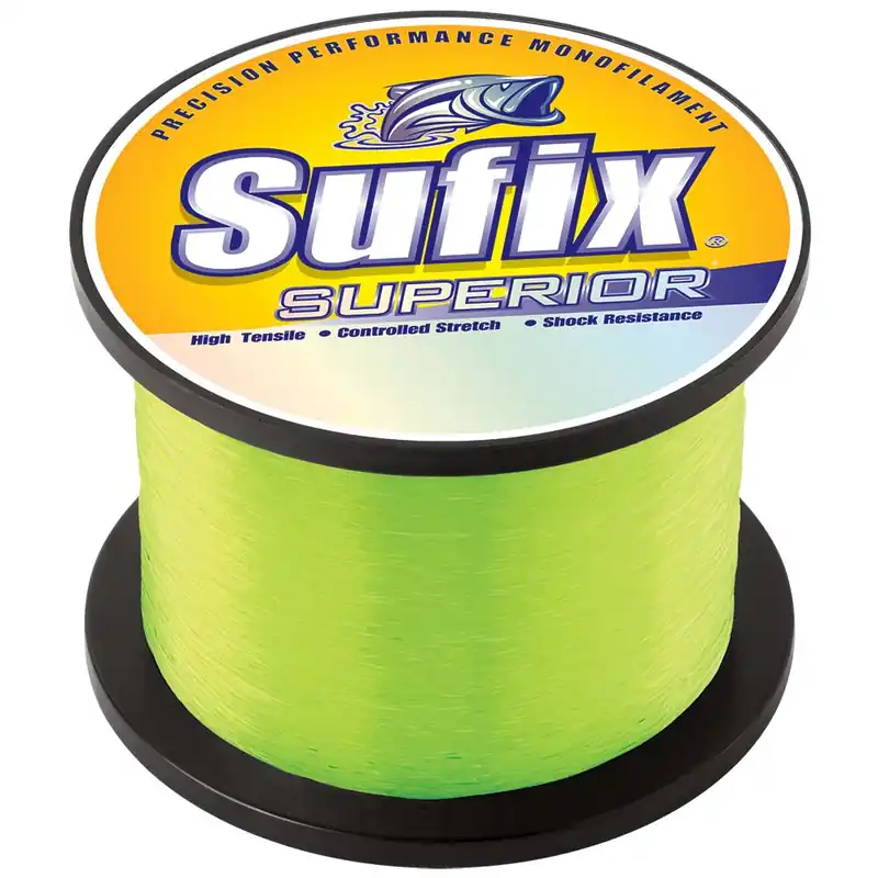 New Release Sufix Superior Hi-Vis Yellow Monofilament - 6lb - 2155 Yds