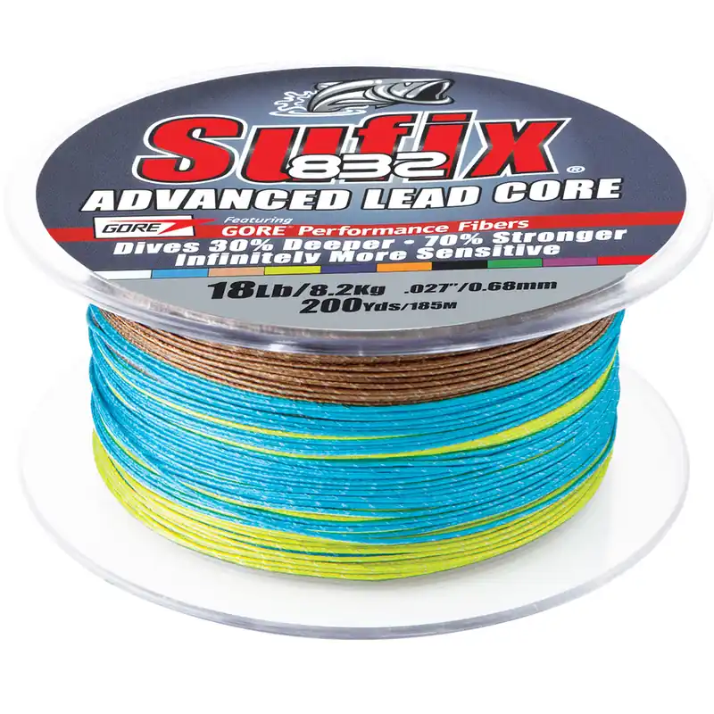 Order Now Sufix 832 Advanced Lead Core - 18lb - 10-Color Metered - 200 Yds