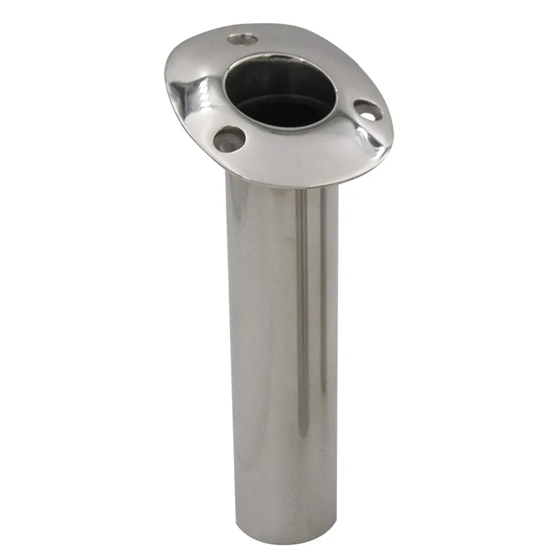 C.E. Smith 70 Series Standard Flush Mount Rod Holder - 15 Degree - Stainless Steel - Gimbal Bar Bottom - Black Liner Best Choice