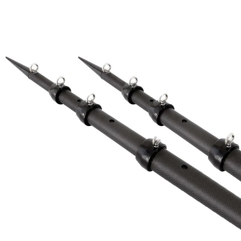 Tigress XD 3K Carbon Fiber Telescoping Outrigger Poles - 21' - Matte Black- Black - Pair Special Offer