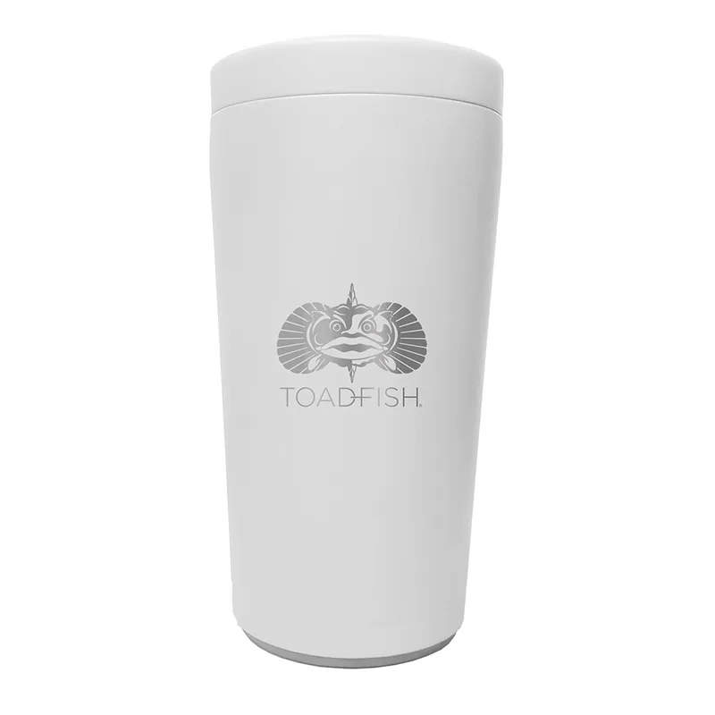 Toadfish Non-Tipping Can Cooler 2.0 - Universal Design - White Shop Now