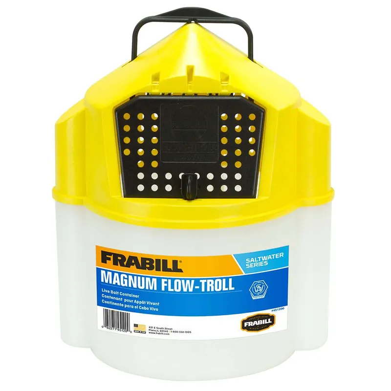 Frabill Magnum Flow Troll Shrimp Bucket - 10 Quart Fan Favorite