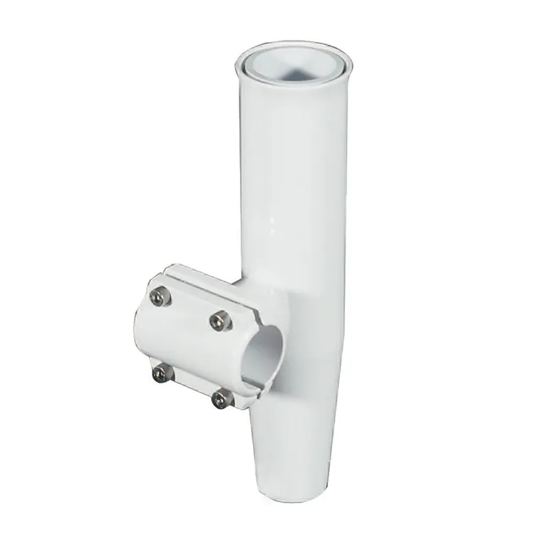 Best Choice Lee's Clamp-On Rod Holder - White Aluminum - Horizontal Mount - Fits 1.900" O.D. Pipe