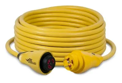 Special Offer Marinco EEL Cordset, 30A 125V, 50', Yellow