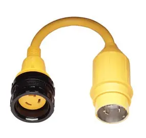 Marinco Pigtail Adapter, 50A 125/250V Male To 30A 125V Female Secure Checkout