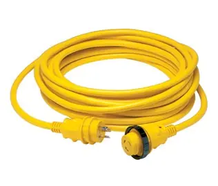 New Arrival Marinco Cordset, 30A 125V, 25', Yellow