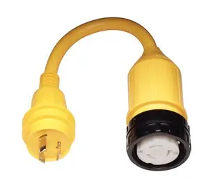 Budget Marinco Pigtail Adapter, 30A 125V Male To 50A 125V Female