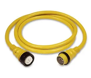 Marinco Cordset, 50A 125V, 50', Yellow Fresh Stock