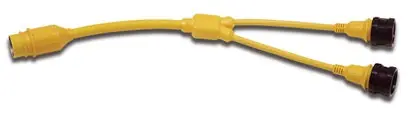 Marinco Y Adapter, 50A 125/250V Male To (2) 30A 125V Females Brand New