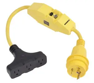 Marinco Pigtail Adapter, 30A 125V Male To 3-Way 15A 125V Female With G Price Drop