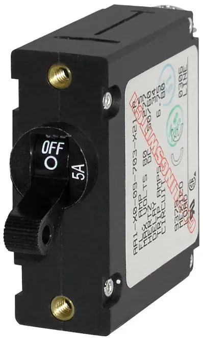 BSS A-Series Toggle Breaker Black - Single Pole 5A Editor’s Pick