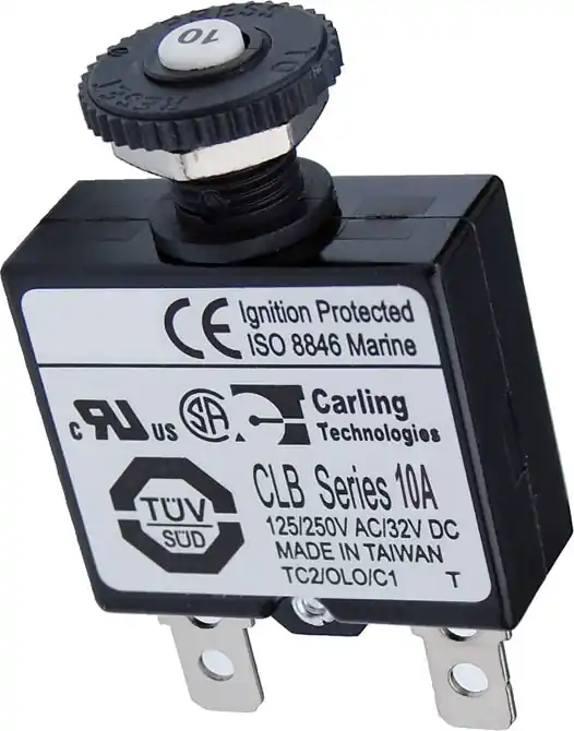 BSS Push Button Reset Only Quick Connect Breaker - 10A Professional Grade