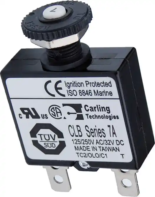 BSS Push Button Reset Only Quick Connect Breaker - 7A Top Rated