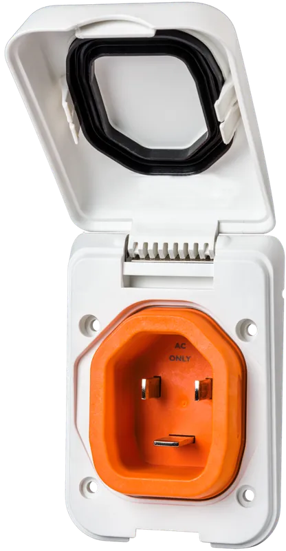 30 Amp 25-Foot White Cordset & White Shore Power End Clearance