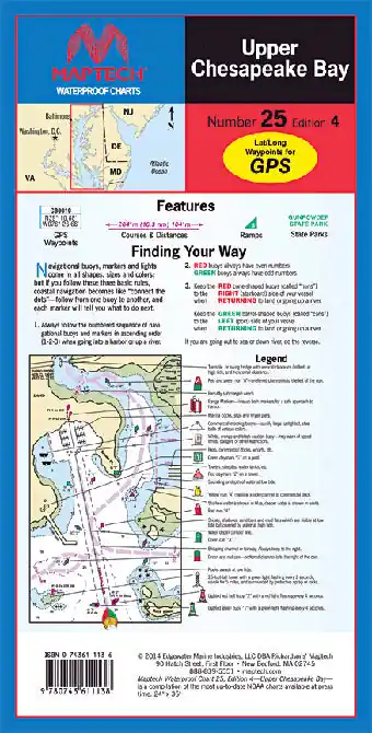 Upper Chesapeake Bay Waterproof Chart Discount
