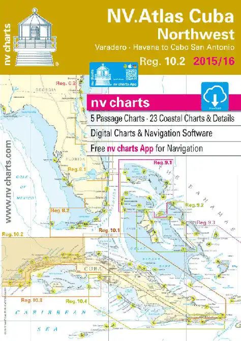 NV Charts 10.2 Cuba Northwest - Varadero - Habanna to Cabo San Antonio Luxury