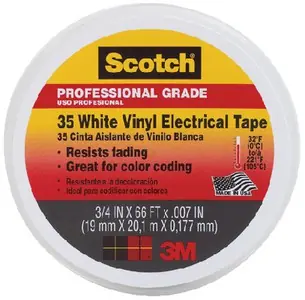 Brand New 3M Marine, #35 Vinyl Elect Tape 3/4 White, 10828