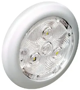 Attwood, 2-3/4" Warm White Interior/Exterior Light w/White Bezel, 6320W7 Genuine