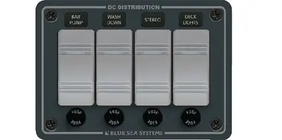 Luxury Blue Sea, 4 Switch Power Dist. Panel, 8262
