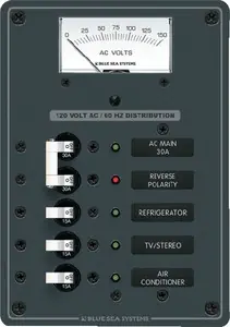 Seasonal Sale Blue Sea, AC Main & 3 Position Panel, 8043