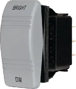 Blue Sea, Contura Rocker Switch, Mom On/Off/Mom On, Gray, 8216 Wholesale