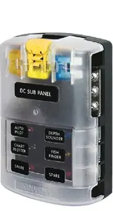 Blue Sea, Fuse Block ATO 6 Circuit W/Grd, 5025 Premium