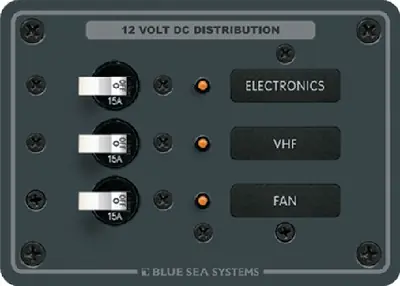 New Arrival Blue Sea, Panel Dc 3 Circuit Breaker, 8025